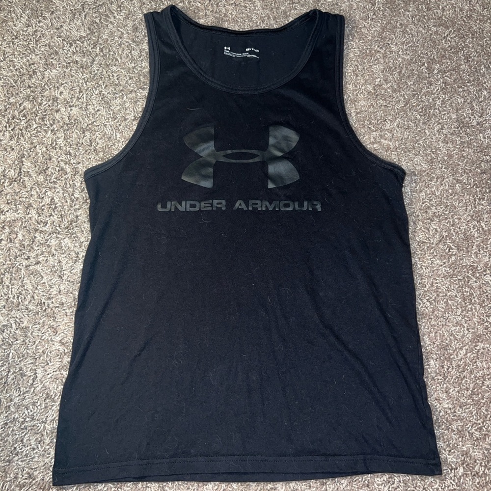 Mens black Under Armour tank top
